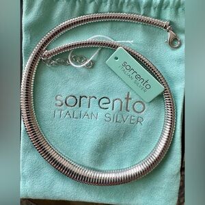 Milor Sorrento Italian Silver Tubogas Neckpiece 20”